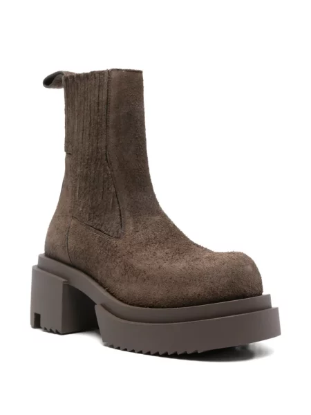 Botine Rick Owens cu platformă maro