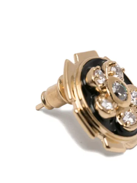 Cercei Ferragamo de cristal auriu