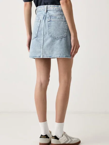 Calvin Klein Jeans spódnica jeansowa niebieska