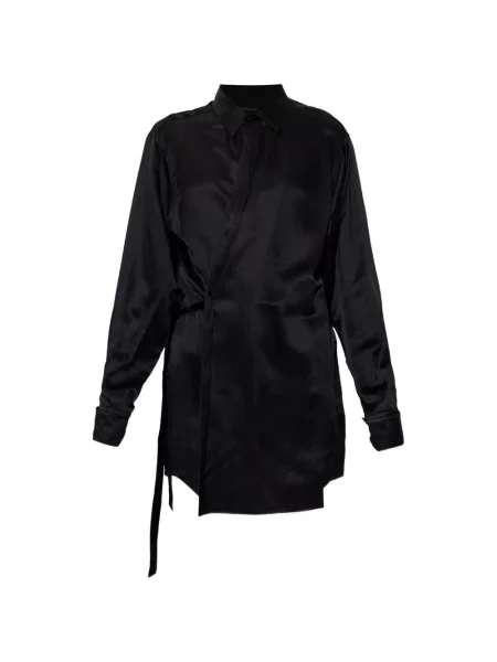 Rochie mini Balenciaga din satin plic negru