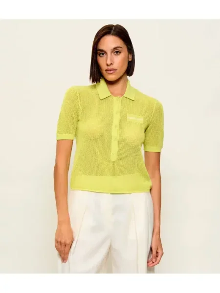 Tricou polo Patrizia Pepe verde