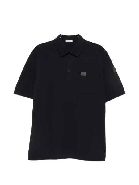 Tricou polo Moncler cu autograf albastru