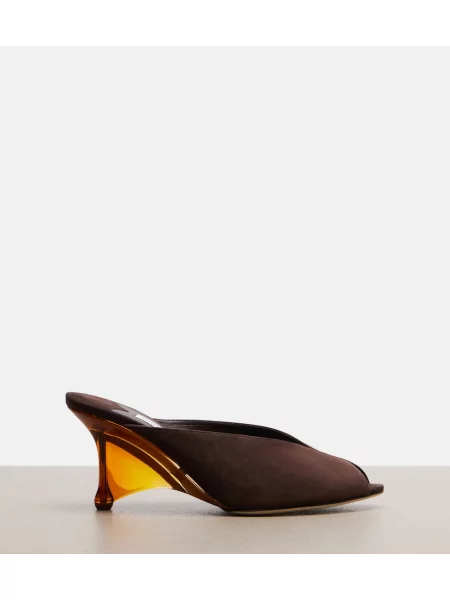 Mules Jimmy Choo iz semiša s polno peto rjava