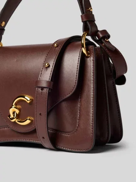 Torba na ramię z detalem z logo Coccinelle