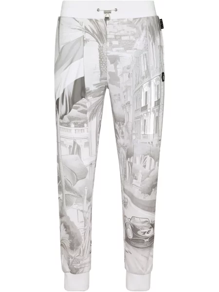 Pantaloni Philipp Plein alergare gri