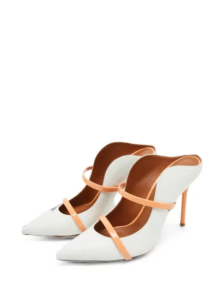 Pantofi cu toc Malone Souliers cu bretele alb