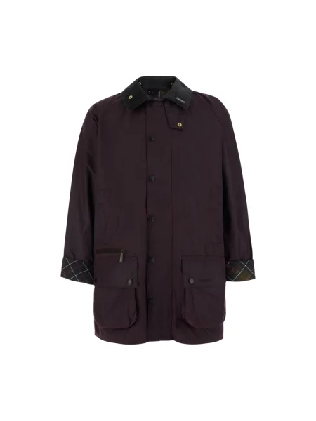 Woskowana kurtka Barbour fioletowa