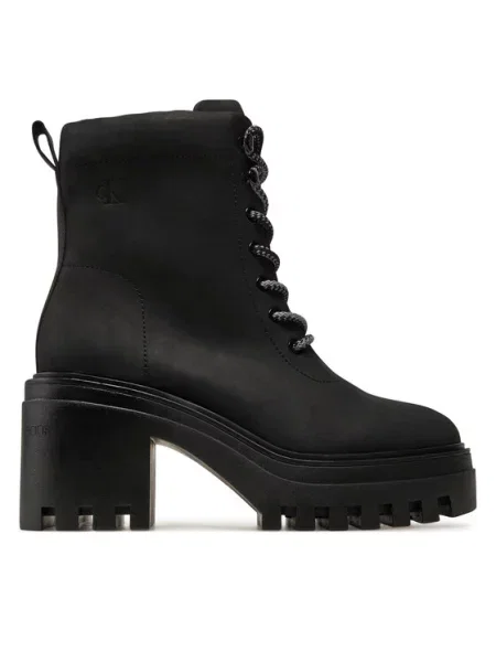 Calvin Klein Jeans Polokozačky Chunky Heeled Boot Lth černá
