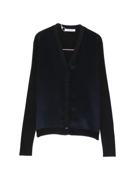 Cardigan Max Mara de mătase albastru