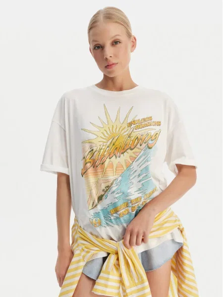 Billabong T-Shirt Where The Sun Collide biały