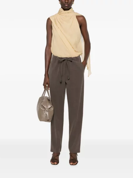 Pantaloni Giorgio Armani cu cordon gri