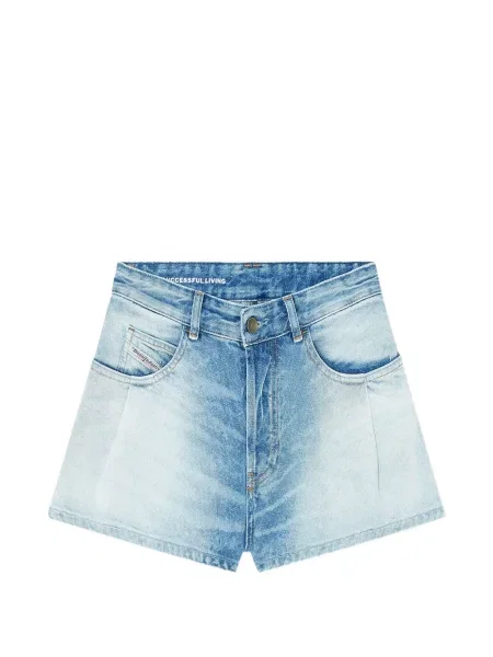 Pantaloni scurți din denim Diesel albastru