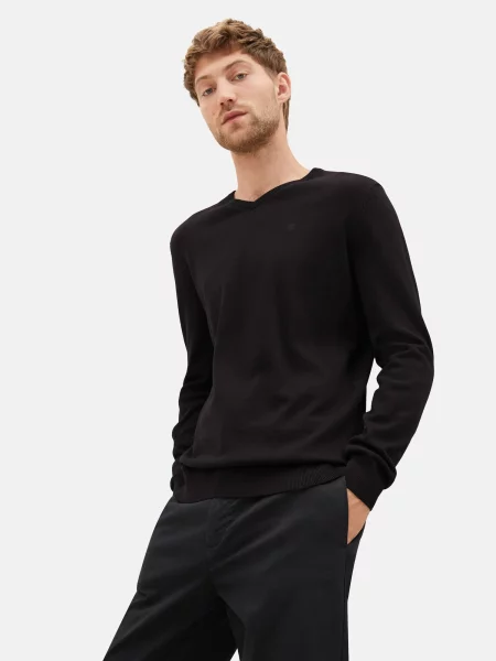 TOM TAILOR Pulover negru