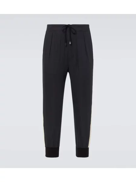 Pantaloni de trening Tom Ford de mătase negru