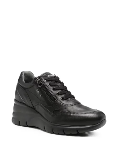 Bőr éksarkú sneaker Nero Giardini fekete