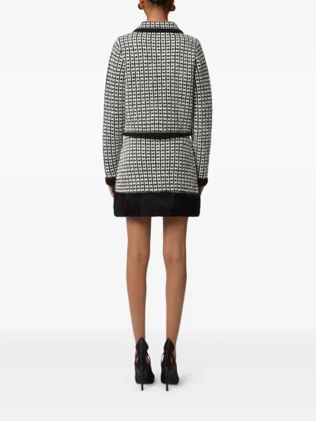 Geacă Nina Ricci din tweed negru