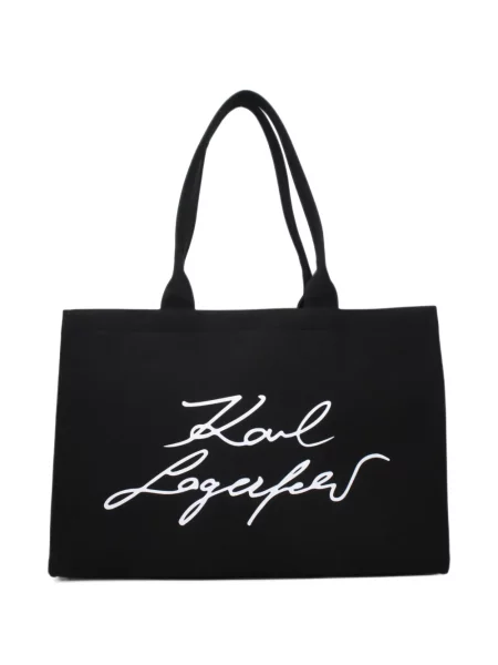 Geantă shopper Karl Lagerfeld cu imagine negru
