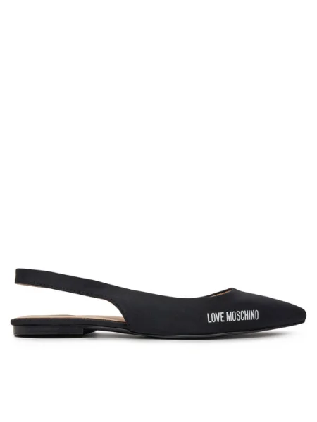 Балеринки Love Moschino с отворена черно