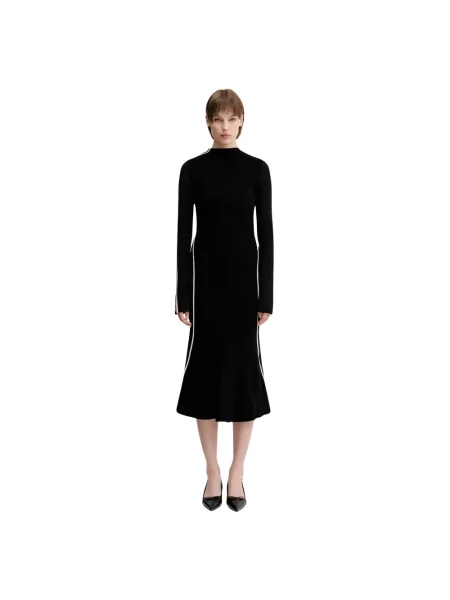 Sportmax sukienka Operoso midi rozkloszowana czarny