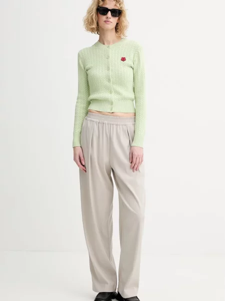 Kenzo kardigan z dodatkiem wełny zielony