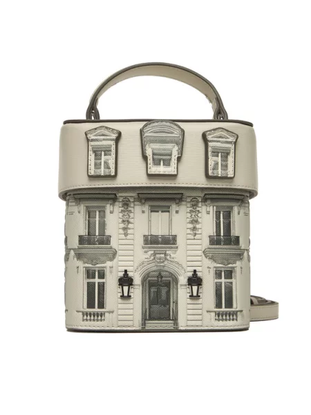 Karl Lagerfeld Τσάντα χειρός Essentials Maison μπεζ / ανοικτό γκρι μαύρο