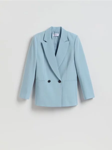 Reserved Двобортний блейзер світло-блакитний блакитний