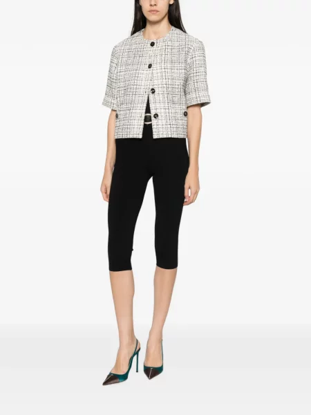 Decupat pantaloni Self-portrait tricotate negru