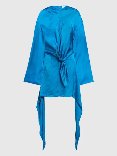 Платье мини The Attico голубое