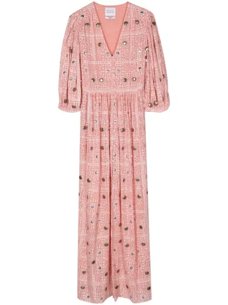 Rochie midi Hayley Menzies până la genunchi de costum roz