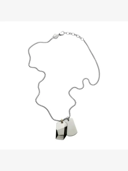 DIESEL Lánc Dog Tag ezüst