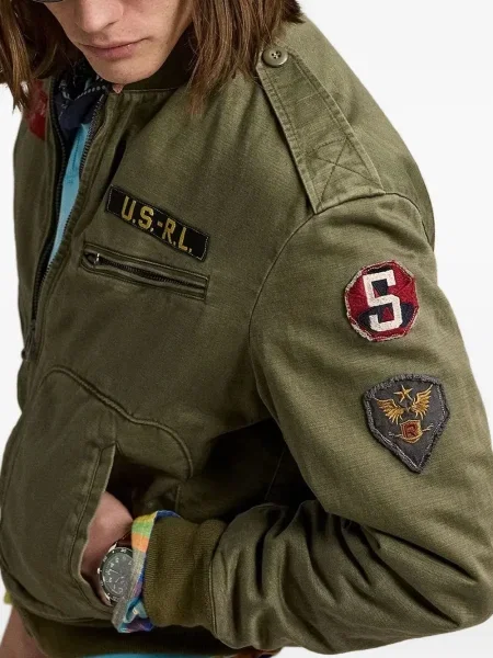 Tricou Polo Ralph Lauren cu decolteu rotund de mătase cu dungi alb