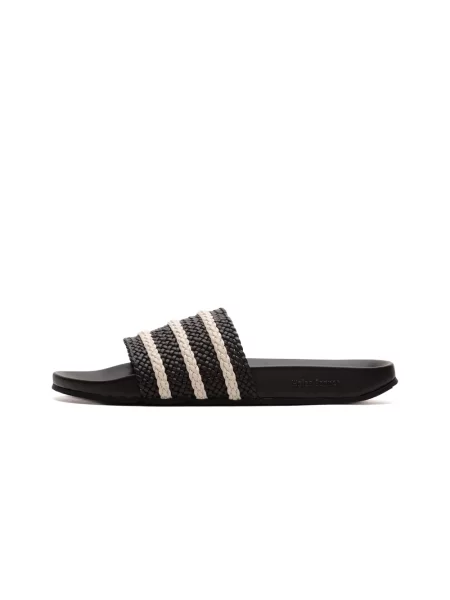 Klapki Adidas skórzane brązowe