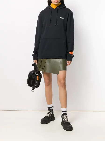Hanorac cu glugă Heron Preston cu autograf negru