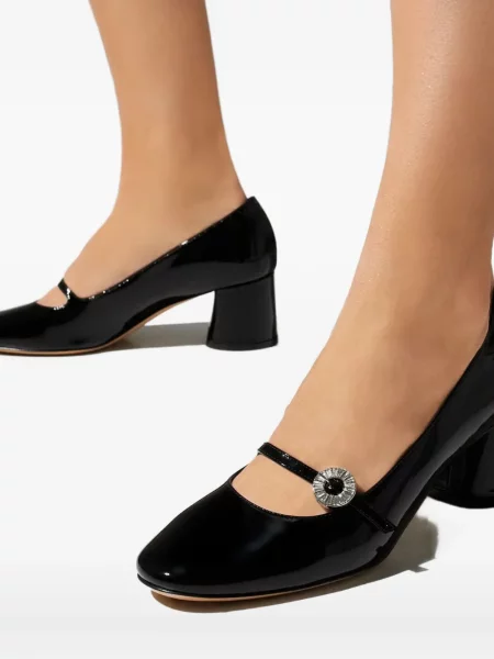 Pantofi cu toc Casadei de cristal negru