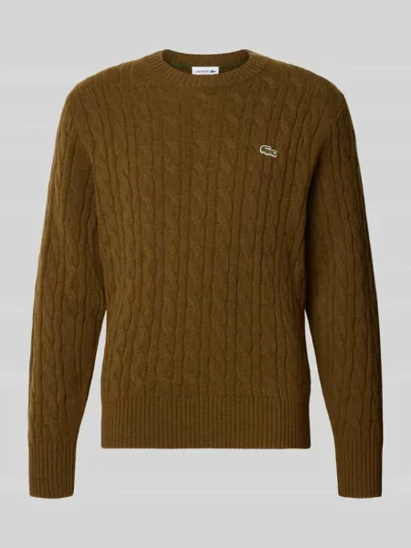 Sweter w kroju regular fit z czystej wełny Lacoste