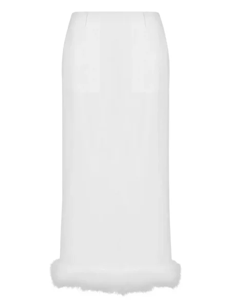 Spódnica midi Moschino do kolan biała