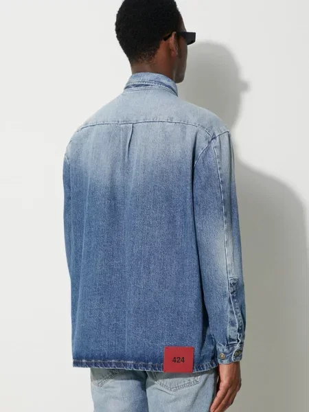 Cămașă din denim albastru