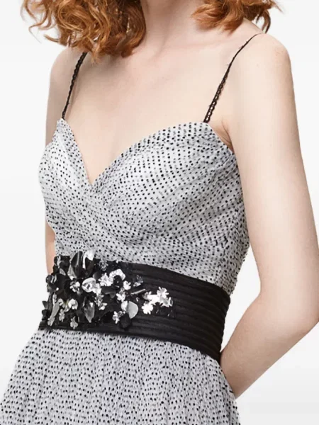 Rochie Gemy Maalouf cu buline alb