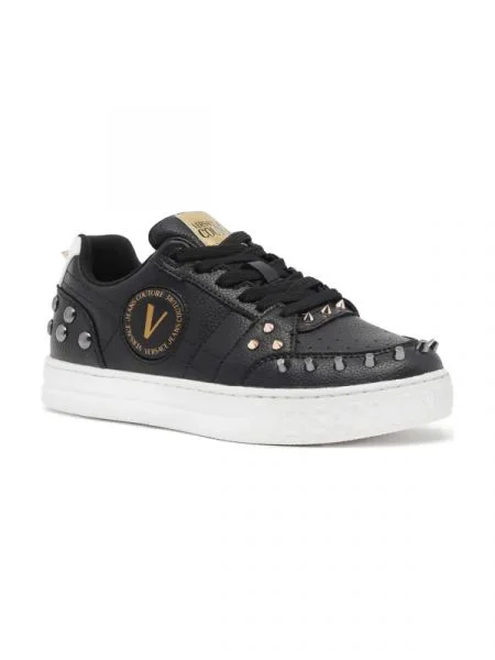 Versace Jeans Couture Bőr tornacipő fekete