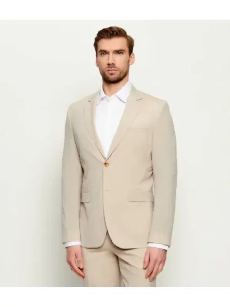 HUGO De lână costum | Extra slim fit bej