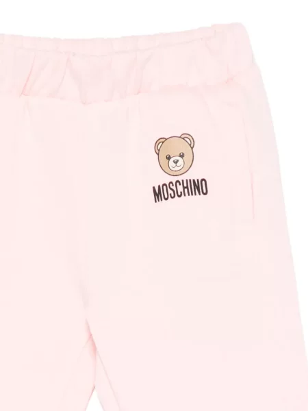 Spodnie dziecięce Moschino różowe