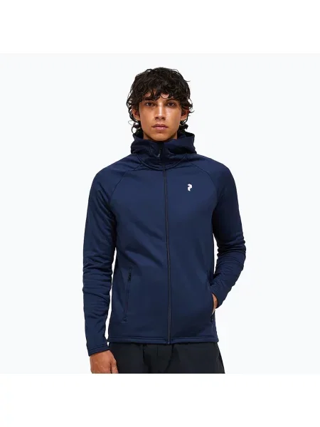 Hanorac pentru bărbați Peak Performance Rider Essentials Zip Hood blue shadow/blue shadow albastru