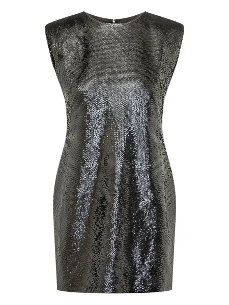 Top Michael Michael Kors cu paiete de costum cu decolteu rotund argintiu