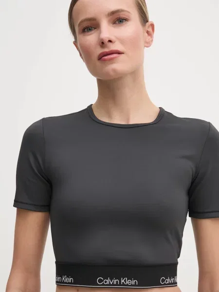 Kratka majica za vadbo Calvin Klein Performance črna