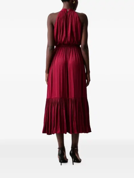 Rochie midi Morgan cu gât halter roșu