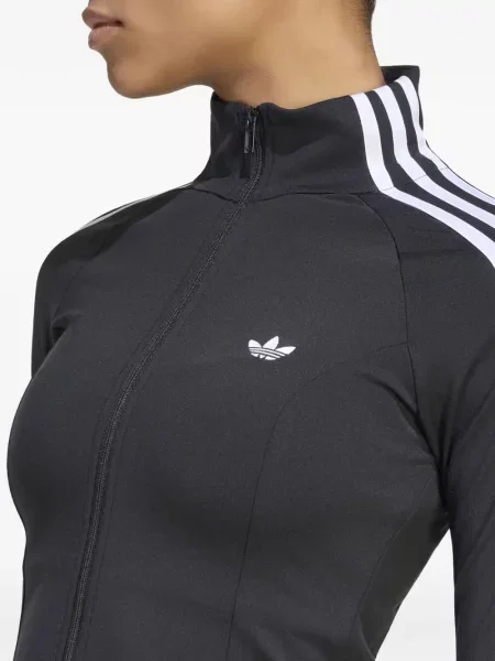 Csíkos futó dzseki Adidas fekete