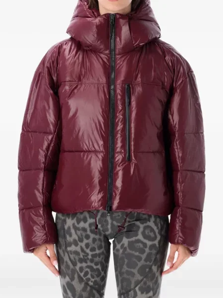 Geacă cu puf Adidas By Stella Mccartney cu glugă violet