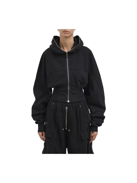 Bluza z kapturem Rick Owens z kapturem czarna