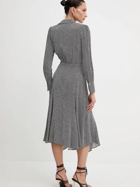 Платье миди Elisabetta Franchi клеш черное