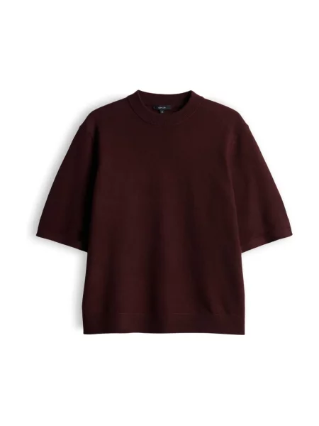 Sweter Opus z kapturem brązowy